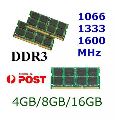 DDR3 Sodimm 4GB 8GB 16GB Laptop RAM Memory 1066 1333 1600 MHz • $27