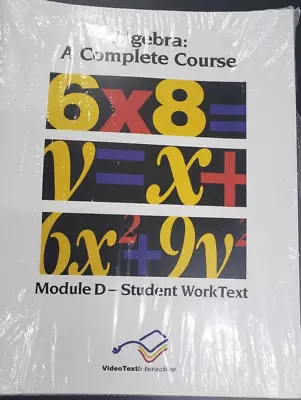 Algebra A Complete Course Module D Videotext Interactive New & Sealed Books/DVDs • $49.99