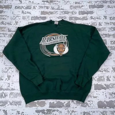 Vintage Marshall Thundering Herd Sweatshirt Men XL Crew Neck Sweater 90s Y2K YY • $29.91