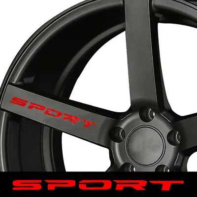 $3.93 • Buy 4x SPORT Style Car Rims Wheel Hub Racing Strip Sticker Graphic Decal Accessories