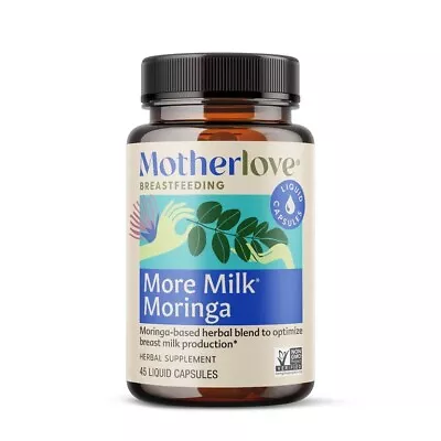 New Motherlove More Milk Plus Moringa Herbal 45 Liquid Capsules Exp 07/27 • $10.99