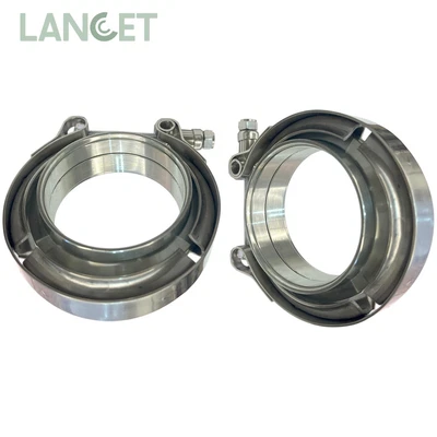 $30.66 • Buy 2 Pcs 3  Stainless Steel Exhaust V Band Clamp With Flat Flange Assembly