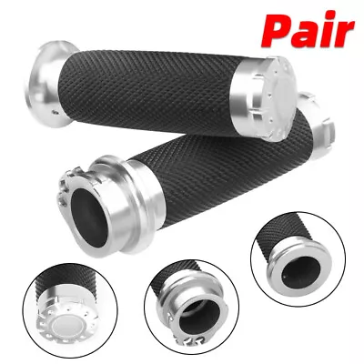 1  Motorcycle Handlebar Hand Grips For Harley Touring Street Glide Softail Dyna • $12.99
