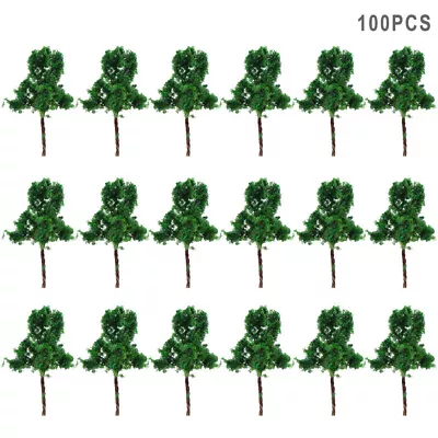 200pcs Z Scale 1:220 Deep Green Model Trees Iron Wire 30mm Railroad D3010 • $23.99