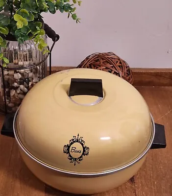 Vintage West Bend Bun Warmer Serving Oven 3-Piece Aluminum Stove Top 1960s Gold • $20.47