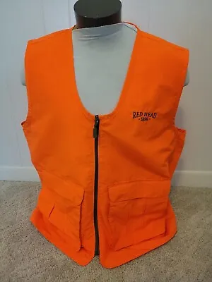 $13 • Buy Red Head Blaze Orange Zip Front Hunting Vest Size 2XL