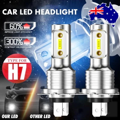 H7 Car LED Fog Head Light 55W 8000LM Globes Bulbs 6000K Xenon White Beam Lamps • $13.69