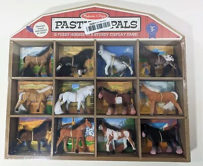 Melissa And Doug Pasture Pals 12 Collectible Fuzzy Horses In Wooden Case Sealed • $14.99