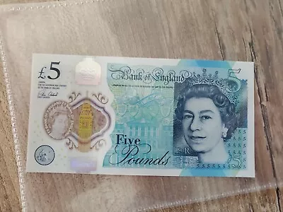 AA01 £5 Note Polymer 5 Five Pound Note - AA01 257877 Mint Uncirculated • £15