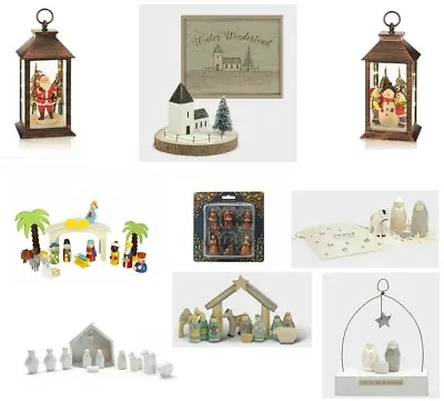 Christmas LED Light Up Nativity Scene Set Festive Decorations Ornaments Figures • £5.56