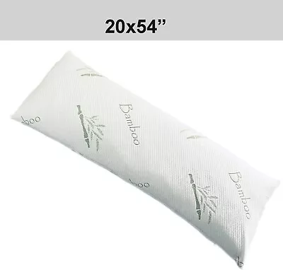 Bamboo Full Long Body Pillow Memory Foam For Adults Maternity Pregnancy Cooling • $34.74