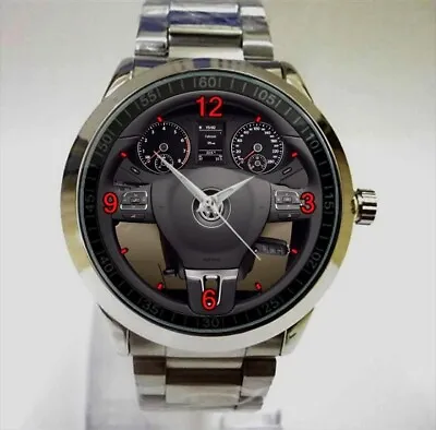 New Item Volkswagen Jetta 2011 Steering Wheel Sport Metal Watch • $25.99