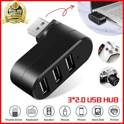 $6.44 • Buy 3 Port USB HUB Distribution Splitter Adapter Super Speed Data Hub For Laptop PC