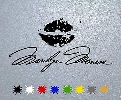 STICKER PEGATINA DECAL VINYL Marilyn Monroe Lip Signature • $3.49