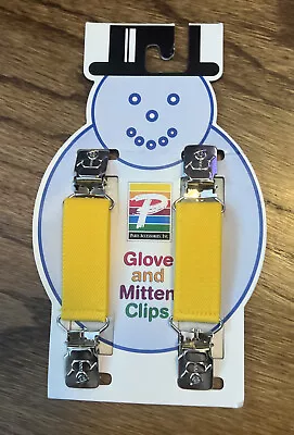 Toddler Glove And Mitten Clips Clips N Grips Elastic With Snowman Vintage  • $10.99