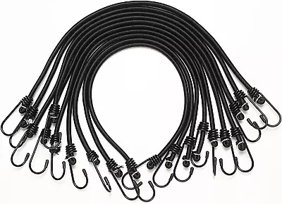 Bungee Cord Heavy Duty With Hooks 1/4 X12  Bungee Cords Straps Outdoor Multi P • $16.51