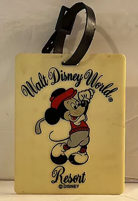 VTG PGA Golf Bag Tag WALT DISNEY WORLD RESORT Lake Buena Vista Palm Mickey Mouse • $21