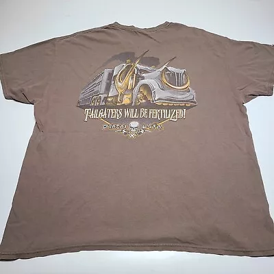 Diesel Life T-Shirt Men’s  Size XL Brown Trucker  Tailgaters Will Be Fertilized  • $19.50