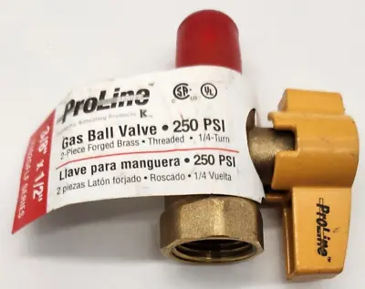 ProLine Series 3/8 In. X 1/2 In. Brass FL X FPT Gas Valve - PROPANE NATURAL GAS • $9