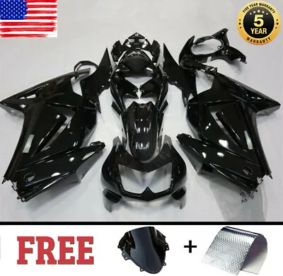 Glossy Black Fairing Kit For Kawasaki Ninja 250R EX250 2008-2012 09 Bodywork Set • $329.01