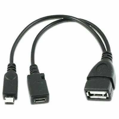 USB A Female + USB Female OTG To Micro USB Male Adapter Cable Y Splitter • $7.56