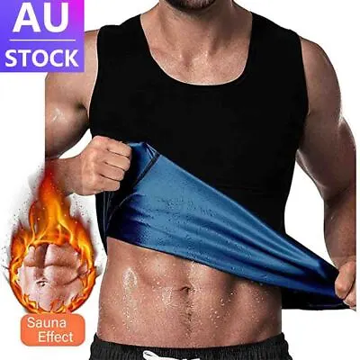 $9.65 • Buy Sauna Suit Tank Top Workout Vest Gym Shirt Shaper Neoprene Help Sweat Men Women 