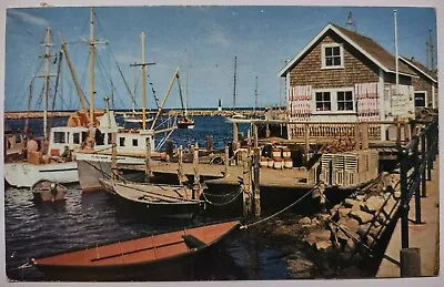 Menemsha Harbor Martha's Vineyard Chrome Postcard 1961 Massachusetts • $4.45