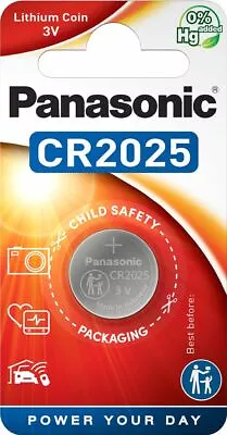 1 X PANASONIC CR2025 3V Lithium Coin Cell Button Battery DL2025 2025 Long Exp • £2.37