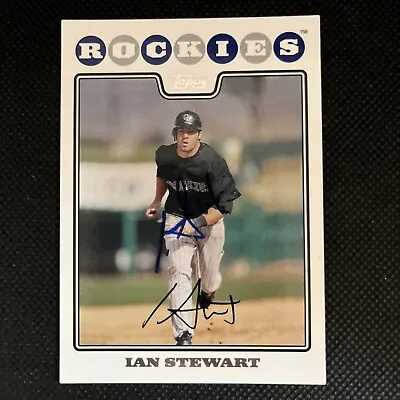 Ian Stewart Colorado Rockies Signed Auto 2008 Topps Card #518 ~ COA • $2.95