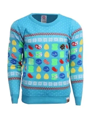 Small (UK) Candy Crush Ugly Christmas Xmas Jumper / Sweater By Numskull King • £33.99