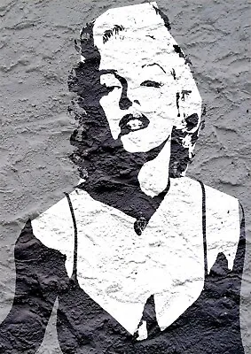 Original Marilyn Monroe Graffiti Street Art Pop Art Modern Art Postcard Print • £0.99
