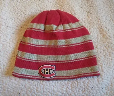 Reversible Montreal Canadiens Winter Hat Red Blue NHL Hockey Toque Beanie Cap NW • $14.98