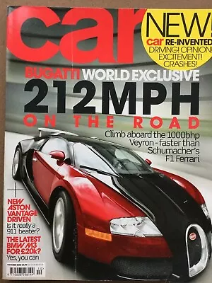 $9.92 • Buy Car Magazine - October 2005 - 212mph On The Road In A Veyron, Vantage V 911, M3