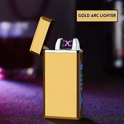 Electric Lighter Flameless Windproof Electric Dual Arc Plasma Rechargeable Touch • $10.99