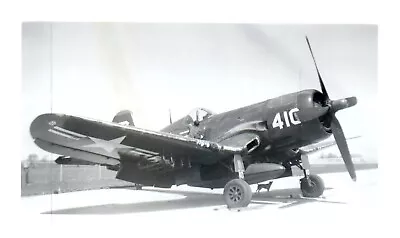 Vought F4U Corsair Aircraft Airplane Vintage Photograph 5x3.5  Navy R 410 97124 • $11.99