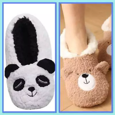 Soft Fleece Lined Slippers - Panda Or Bear • $20