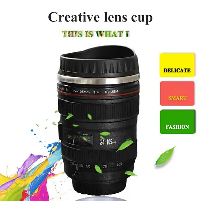 $12.88 • Buy Camera Lens Coffee Mug Cup Tea Travel Photo Funny DSLR Stainless Steel Thermos*1
