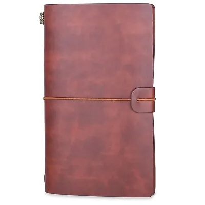 £6.99 • Buy Leather Journal Notebook, Portable Diary With Lined Pages, Vintage Style Planner
