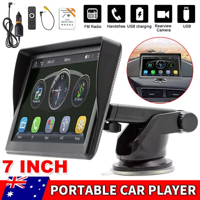 Portable 7  Wireless For Apple CarPlay Android Auto Car Radio Stereo Head Unit • $70.95