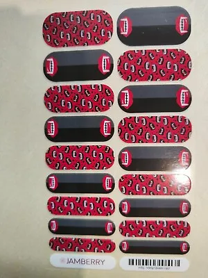 🌟Jamberry Nail Wrap Full Sheet Nail Art Stickers - Vamp Queen Black Red • $6.50