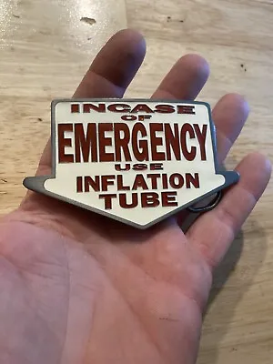 Emergency Belt Buckle NSFW Funny Metal Novelty Gag Gift Collector Crude Humor • $25.69