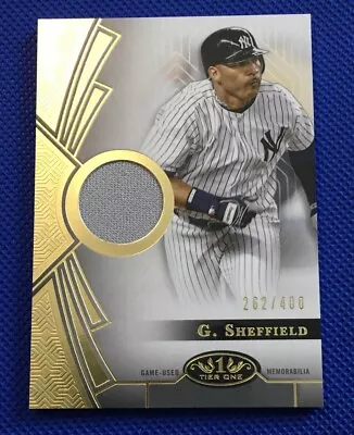 2023 Topps Tier One Relic #/400 Gary Sheffield Game-Worn Patch New York Yankees • $2.99