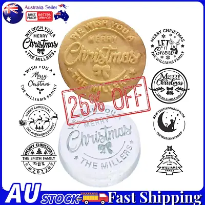 $14.11 • Buy Merry Christmas Cookie Stamp Molds Cookie Cutter Fondant Stamp With Your Family