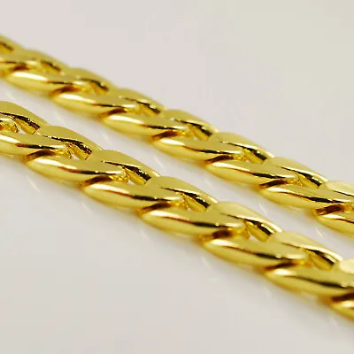 24ct 24K Yellow Gold Plated 24  Curb Necklace Chain - New  UK • £8.99