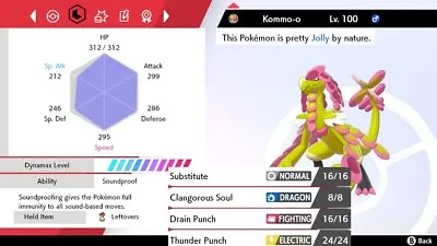 Pokemon Sword And Shield 6iv Shiny Kommo-o - FAST DELIVERY! • $1.99