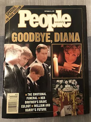 PEOPLE MAGAZINE  GOODBYE DIANA September 22 1997 Princess Wales • $1.99