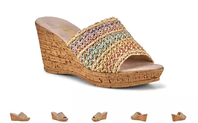 Onex Claire Brite Multi Weave Wedge Sandal Slide Women's US Sizes 5-11/NEW!!! • $114.95