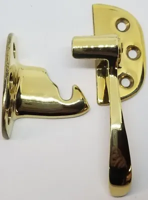 RIGHT HAND SOLID BRASS Ice Box Latch 3/8  Off Set Antique Vintage Retro Solid  • $11