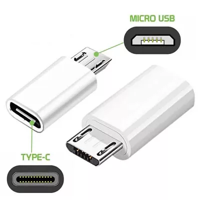 Mini Type C To Micro USB Adapter Converter Sync Charger Jack Plug Smartphone • $0.99