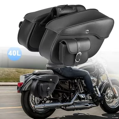 Motorcycle Side Saddle Bags Waterproof For Kawasaki Vulcan VN 900 1500 1600 2000 • $129.99